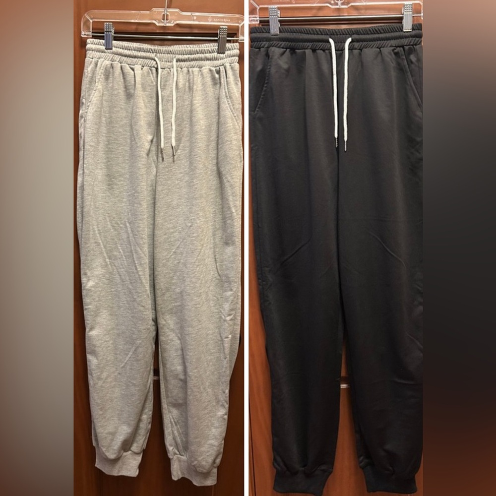 Unbranded Gray and Black Jogger Pants Set Size M Good Condition🖤🩶